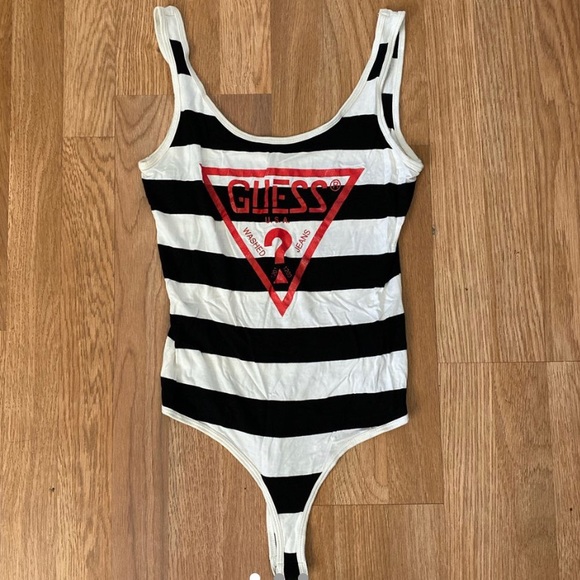 guess striped bodysuit